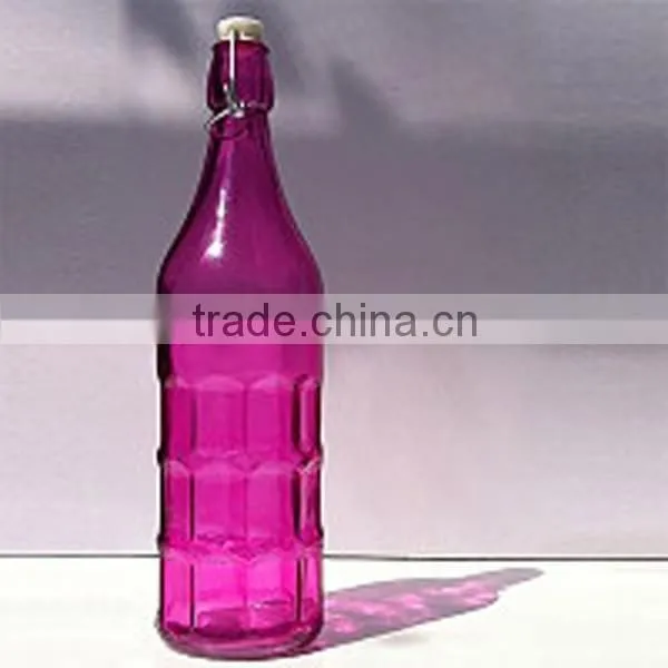 1000ml Colored Glass Liquid Bottle With Swing Top Lids photo-4