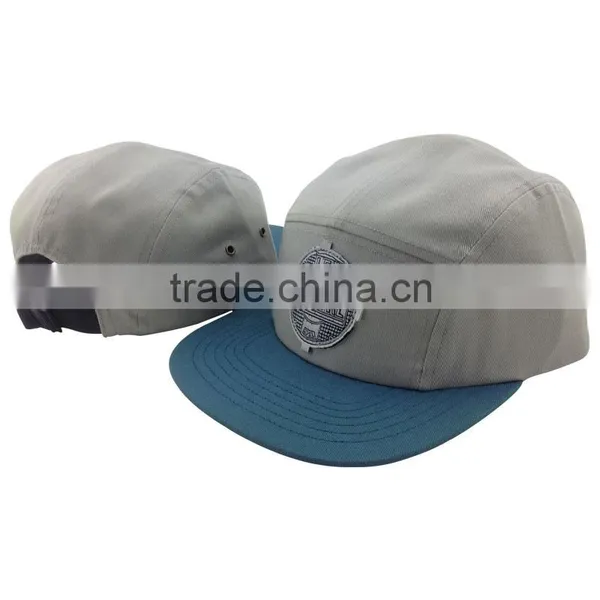 Embroidered Patch Flat Brim Army Cap Badge With Adjustable Strap Running Hat photo-5