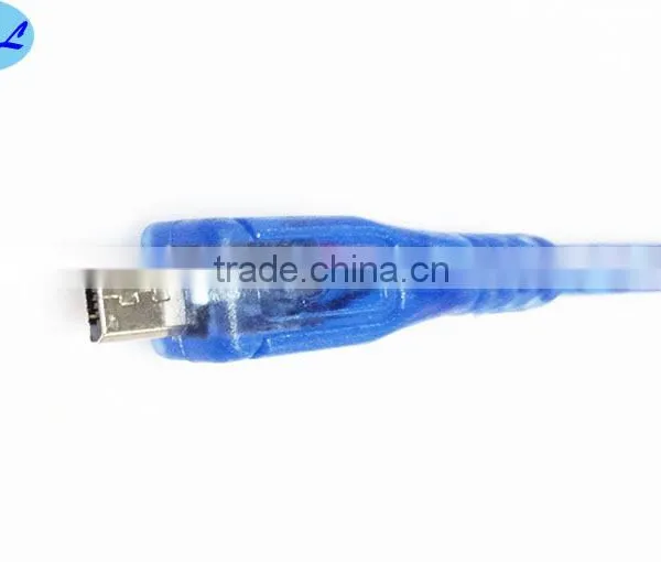 1.5M USB2.0 Cable Male to Micro 5PIN Transparent Blue Model photo-4