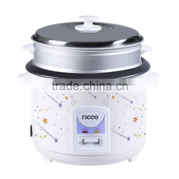 1.8L New Floral Pattern Rice Cooker Straight Rice Cooker With Food Steamer photo-2