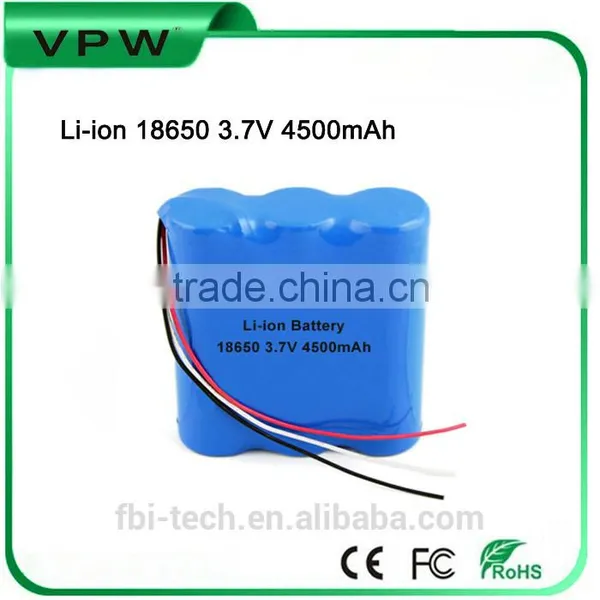 MSDS CE FCC ROHS Certification Rechargeable 3.7V 4500mah Li-ion Battery photo-2