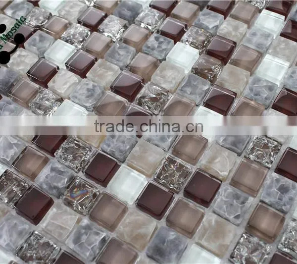 SMS09 3D Material Mixed Mosaic Crystal Wall Mosic Stone Mosaic for Wall photo-3
