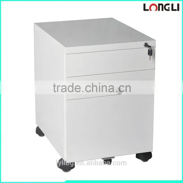 3 Drawers Movable Steel Filing Cabinet , Office Desk Under Mobile Pedstal photo-3
