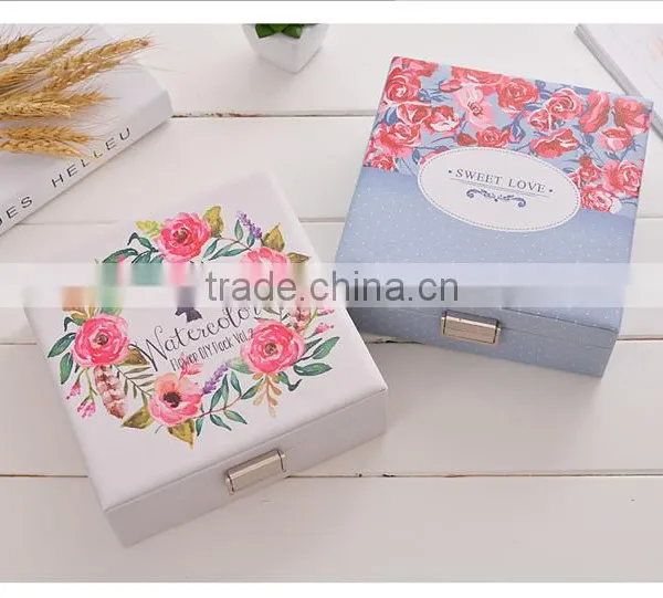Chinese Factories Wholesale Custom High-grade PU Leather Jewelry Box, Fashion Beautiful Make-up Box, Ring Box photo-2