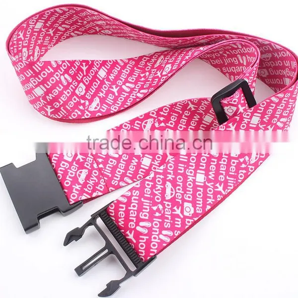 Colorful Heat Transfer Polyester Luggage Belt, Travel Luggage Belt, Luggage Strap