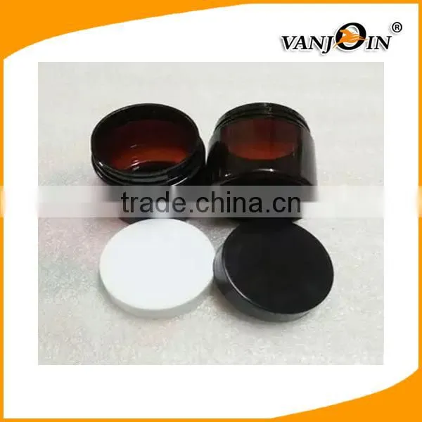 Empty 100g Amber Plastic Jar/ 100g Amber PET Jar/100g Amber Cream Jar With Sticker photo-4