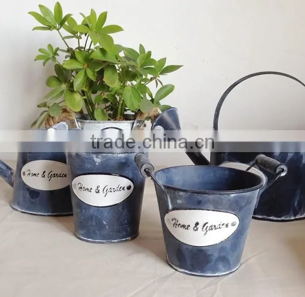 Handmade in China Home and Garden Black Rustic Decorative Cheap Watering Cans Wholesale photo-3