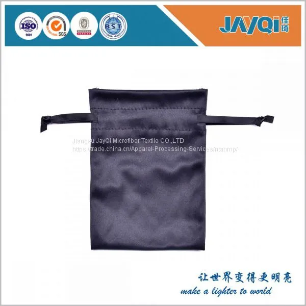 Custom Logo Black Microfier Soft Sunglasses Pouch photo-2