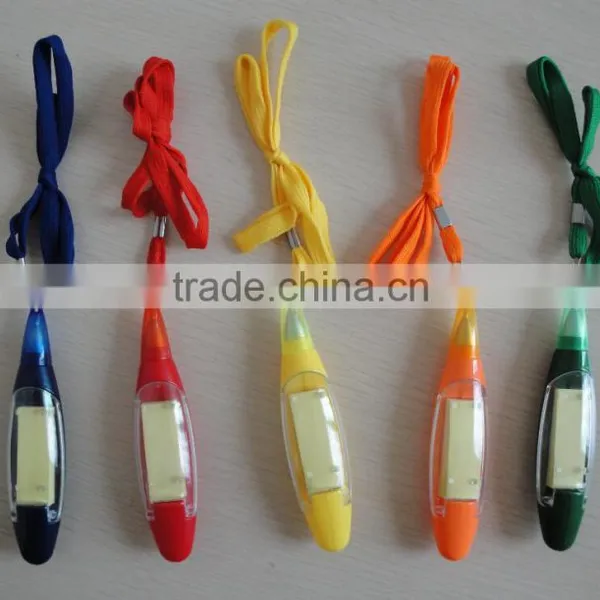 Best Gift Plastic Ball Pen,notepad Ballpen With Neck Cord,promotional Pen photo-2