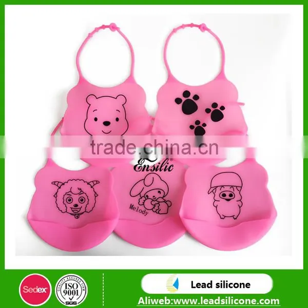 FDA Colorful Cartoon Washable Waterproof Baby Bibs Feeding Kids Bibs photo-4
