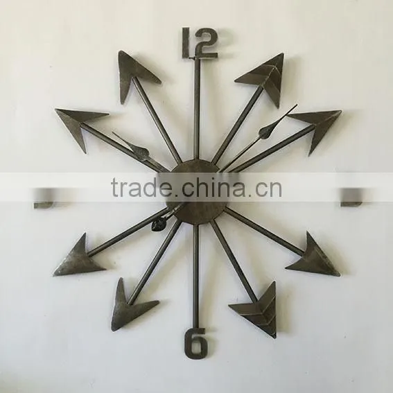 Hot Sale!!! Round Metal Vintage Multi Color Roman Numeral Wall Clock photo-2