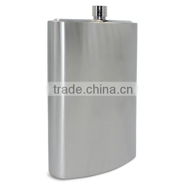 178oz Stainless Steel Hip Flasks Laser Welding Mirror Flask With Leather Package photo-2
