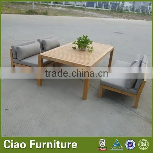 Patio Sofa Teak Wood Sofa Set Outdoor Furniture photo-2