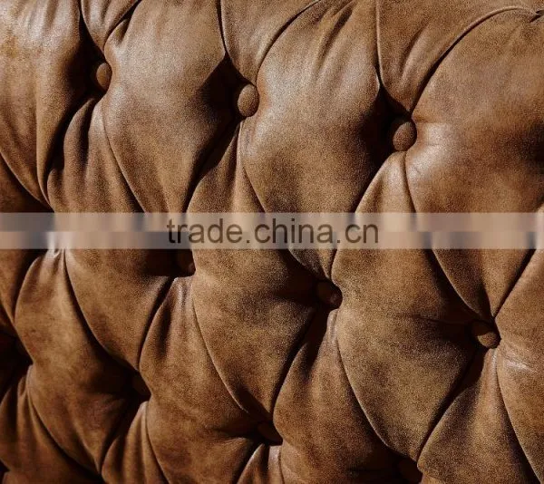Luxury Classic Living Room Furniture Tufted Vintage Sectional Sofa Set photo-2