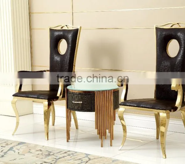 Luxury High Quality New Design Stainless Steel Dinning Chairs A02-2G photo-2
