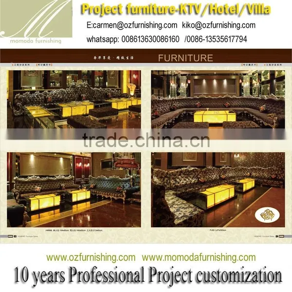 HM19 Hotel Project Furniture Commercial Grade Sofa/French Vintage Wooden Sofa Living Room Sofa Wedding Project Sofa photo-5