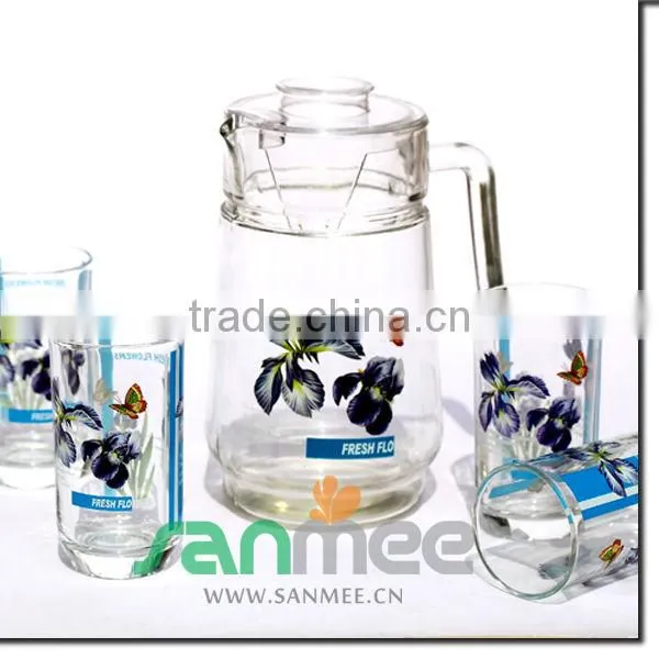 DDHZE-7 1.5L Glass Drinking Set Water Pot Glassware