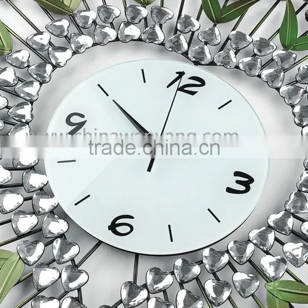 Manufacture Beautiful Heart-shaped Wrought Iron Wall Clock photo-4