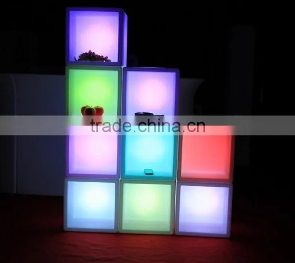 Waterproof Portable PE Plastic Rechargeable Led Cube Ice Bucket photo-5