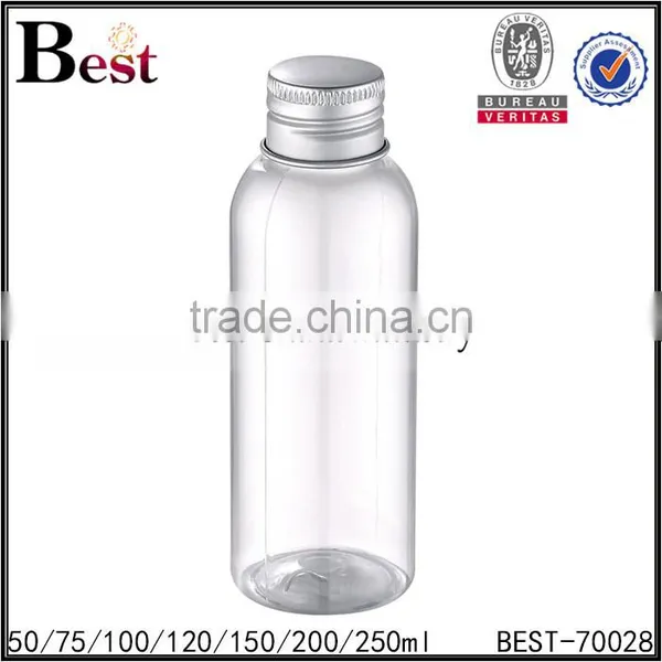 Cosmetic Lotion Beard Oil Essential Oil Round Shoulder PET Screw Cap Clear 100ml Plastic Bottle for Oil 2017 Hot New Products photo-4