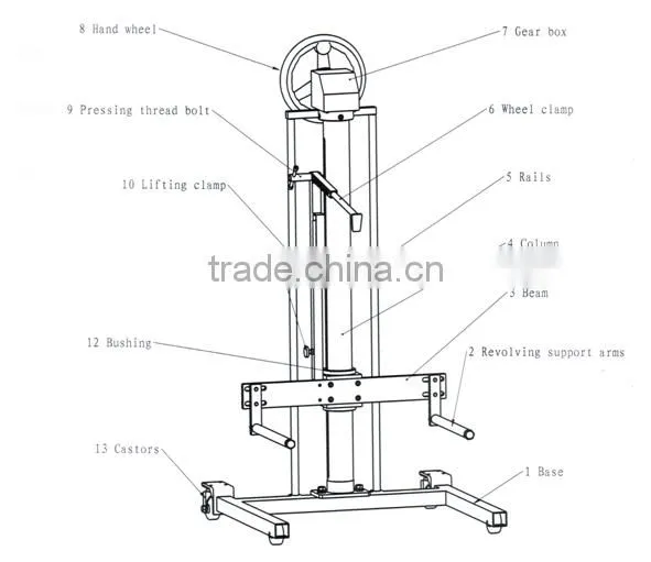 Mechanic Wheel Removal-lifter Trolley Jack 75kg Capacity photo-2