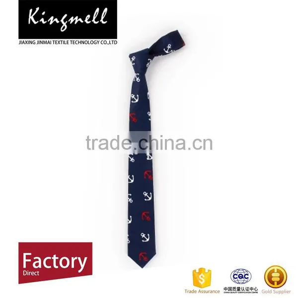 Custom Boat Anchor Printed Private Label Ties Cotton Men's Ties photo-2