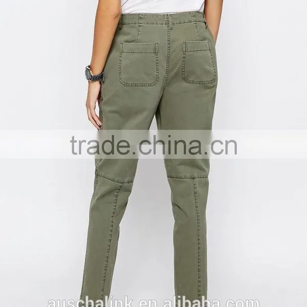 2016 Autumn High Quality Ladies Khaki Casual Trousers photo-4