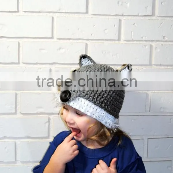 Crochet Knitting Winter Animal Fox Ears Hat photo-2