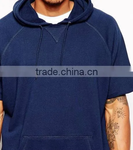 Oversized In Men's Short Sleeve Blank Hoodie photo-3