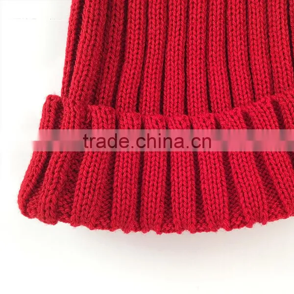 Myfur Red Raccoon Fur Bobble Warm Wholesale Knitting Beanie Hat photo-4
