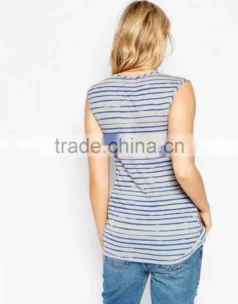 2015 Fashion Sleeveless Twist Front Top for Maternity Shirt Tank Top photo-3