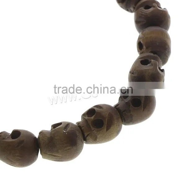 Peach Wood Bracelet Bamboo Wood Bangle Bracelet Wood Bead Bracelet photo-2
