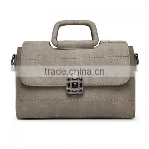 Korea Style Women PU Leather Green Shoulder Bag Polyester 82649 photo-2