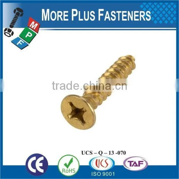 Made in Taiwan High Quality Stainless Steel Phillips Head Brass Self Tapping Screw photo-4