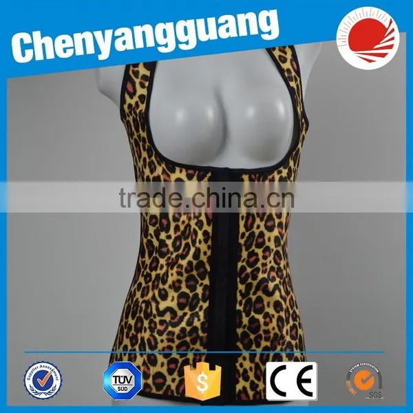 Leopard Spots Ladies Body Shaper Latex Back Support Corset photo-5