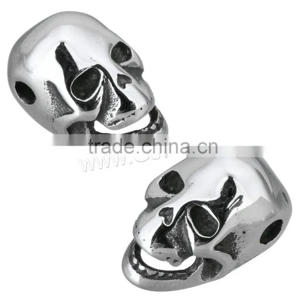 New MINI Stainless Steel Beads Skull With Crossbones on Sale photo-3
