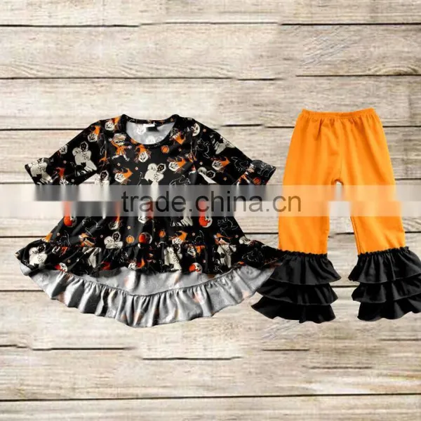 Halloween Boutique Outfits Girls 2017 Fall Clothes Sets Girls Halloween Giggle Moon Remake Outfits photo-4