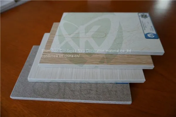 Wood grain Decorative  face Calsium silicate wall board with colourful surface