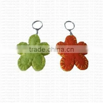 Felted Butterfly Shape Key Ring. photo-2