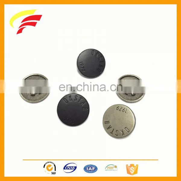 18mm Metal Custom Snap Button With Debossed Logo for Clothing F1250 photo-3