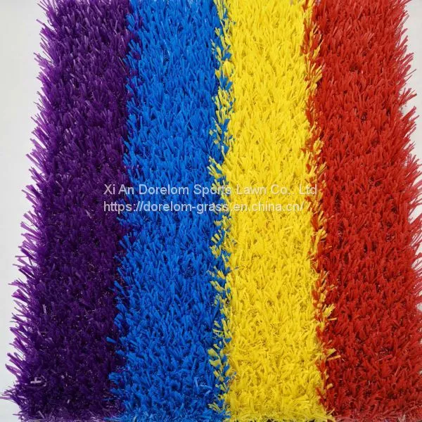 China Factory Red, Yellow, Blue, Purple Artificial Kids Grass Turf Rainbow Runway for Kindergarten School Sports photo-2