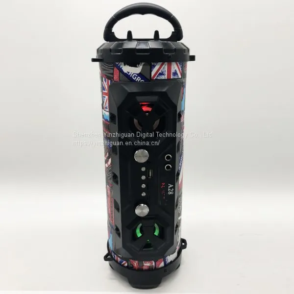 Ultra Bass 5 Inch Bazooka Style Surround Blue Tooth Wireless Powered Speaker With LED Lights photo-3