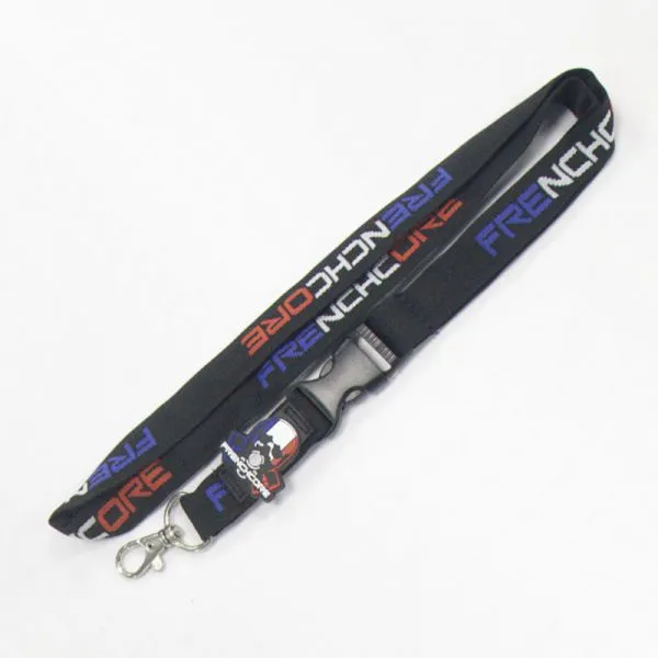 Double Layer Custom Polyester Lanyard Double Layer Woven Lanyard Shiny Rainbow Lanyard photo-2