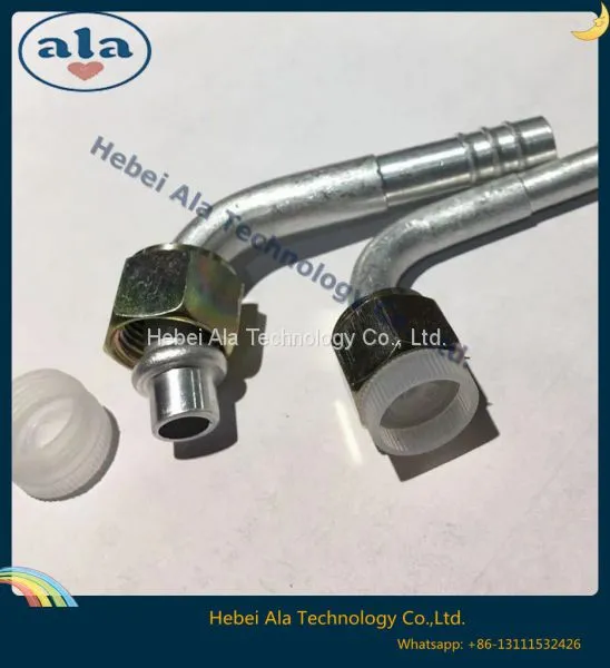 #6 #8 #10 #12Al Joint With Al Jacket Auto Air Conditioning Fitting Female O-Ring Connector 180 Degree AC Fitting photo-2
