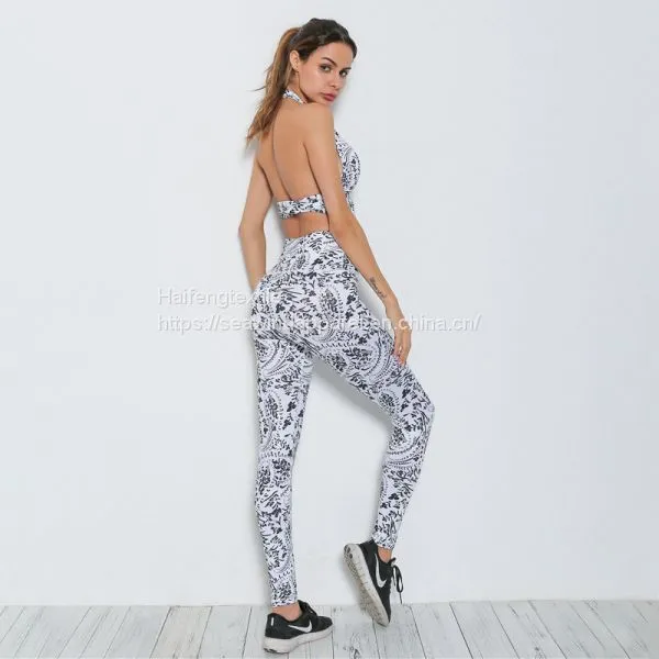 Women Yoga Fitness Bra Pants Leggings Set Gym Workout Sports Activewear for Women