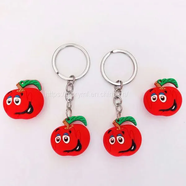 Plastc Fruit Key Chain /3cm Colorful Plastic Key Ring Gift photo-4