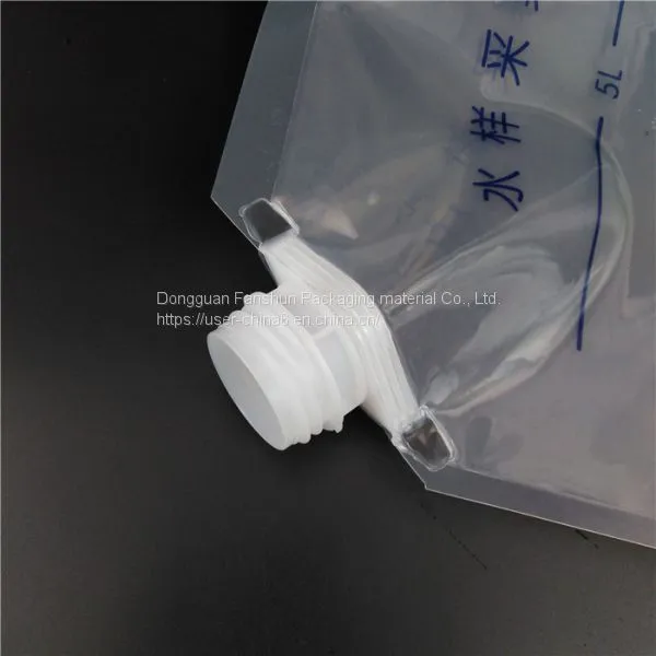 Made in China 5L Cow Milk PET Plastic Filling Bag/empty Stand up Large Spout Soft Composite Plastic Bag photo-2