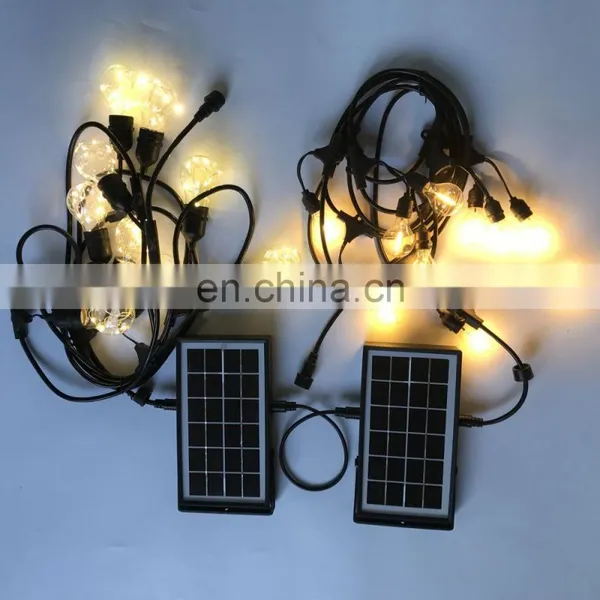 Waterproof Outdoor Christmas Light String, E26 E27 Black Solar Outdoor String Lights photo-5