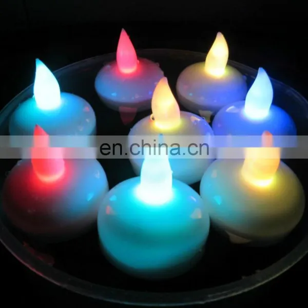 12 Pieces per Pack Waterproof Battery Operated Glitter Candle Light Color Changing Floating Led Candle With Swirling Glitter photo-5
