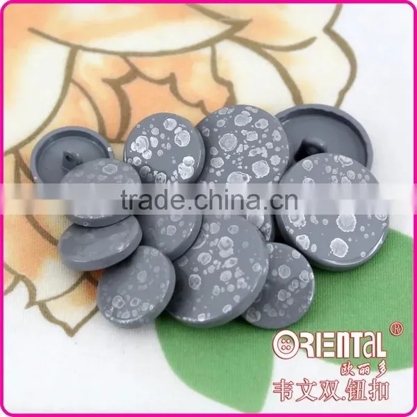 Alloy Metal Shank Button With Printed Design for Men's Clothing photo-2